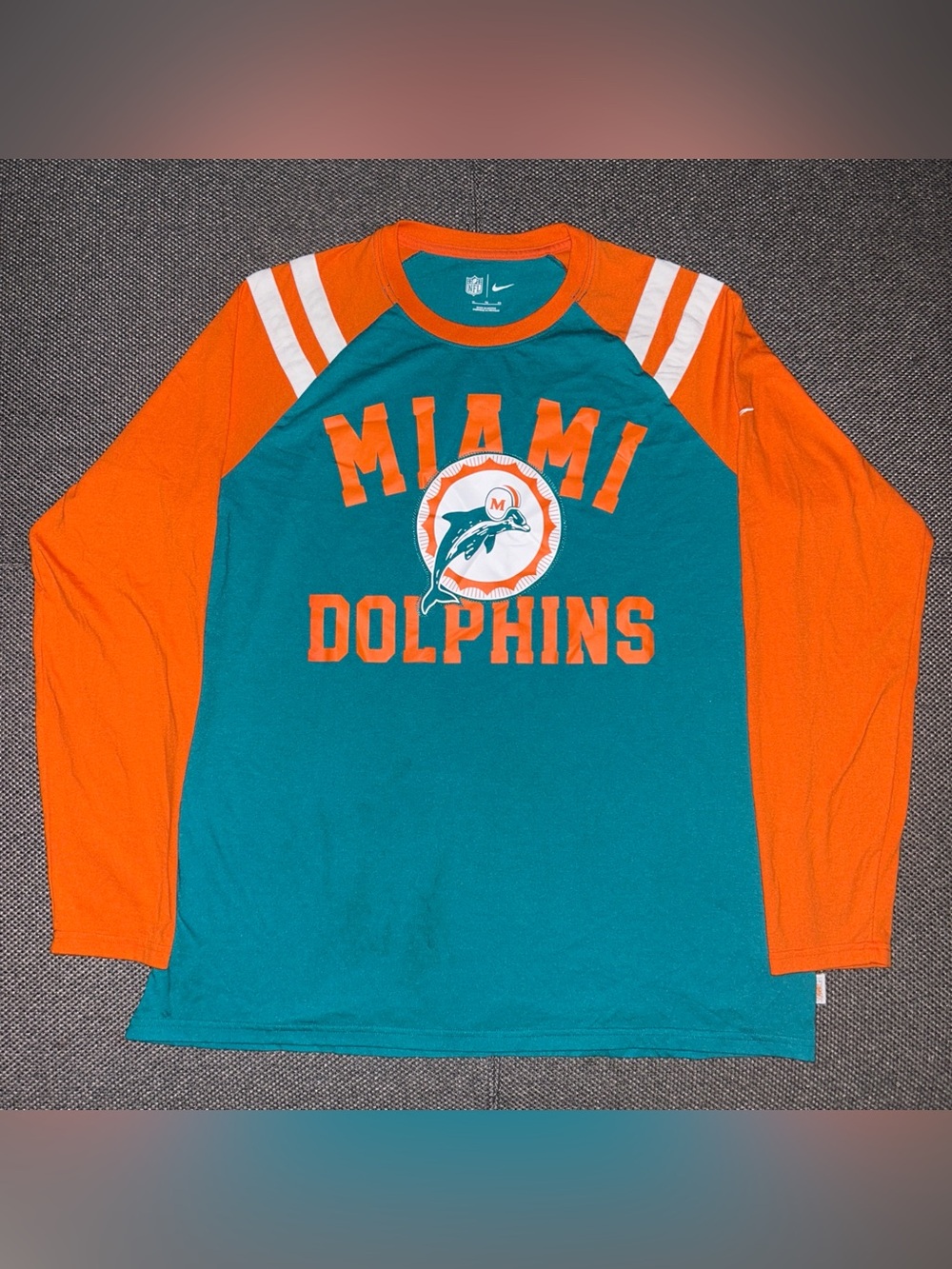 NFL Nike Teal Shirt with Orange Neck Trim